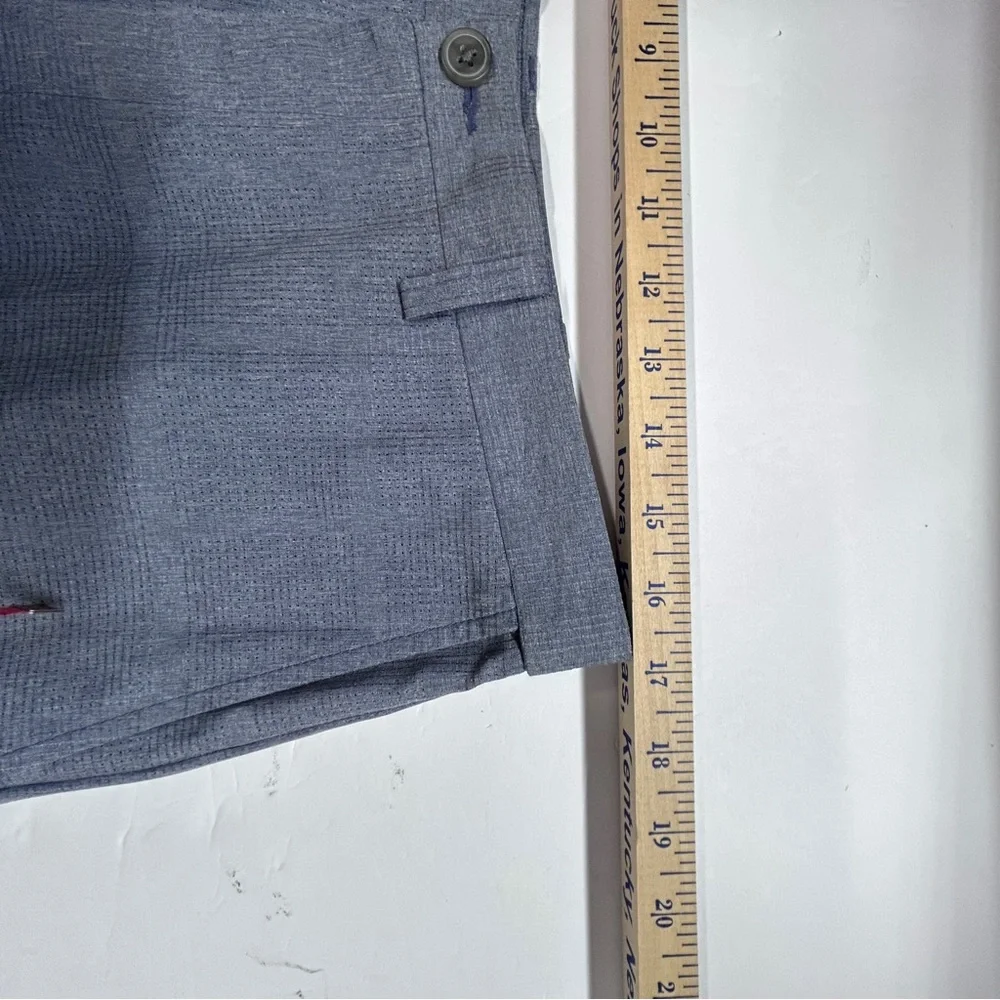 Haggar‎ Blue Flat Front Shorts Tailored Style 34 Comfort Stretch Waist
